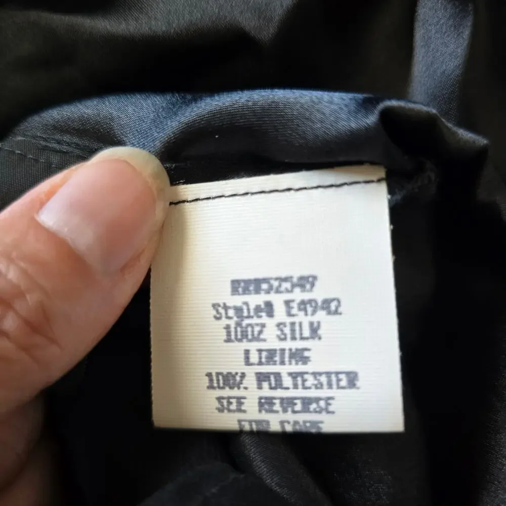 Vintage Laundry 100% Silk Beaded Drop Waist Handkerchief Hem Midi Slip Dress-6 - Picture 8 of 12